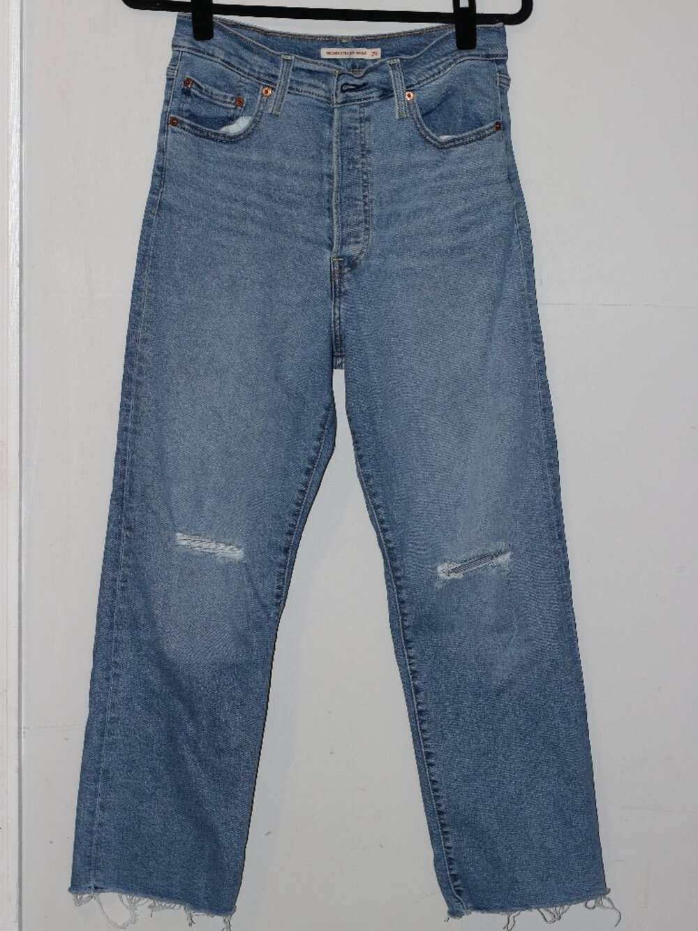 Levi's Ribcage Straight Ankle button up high rise jeans 29" waist